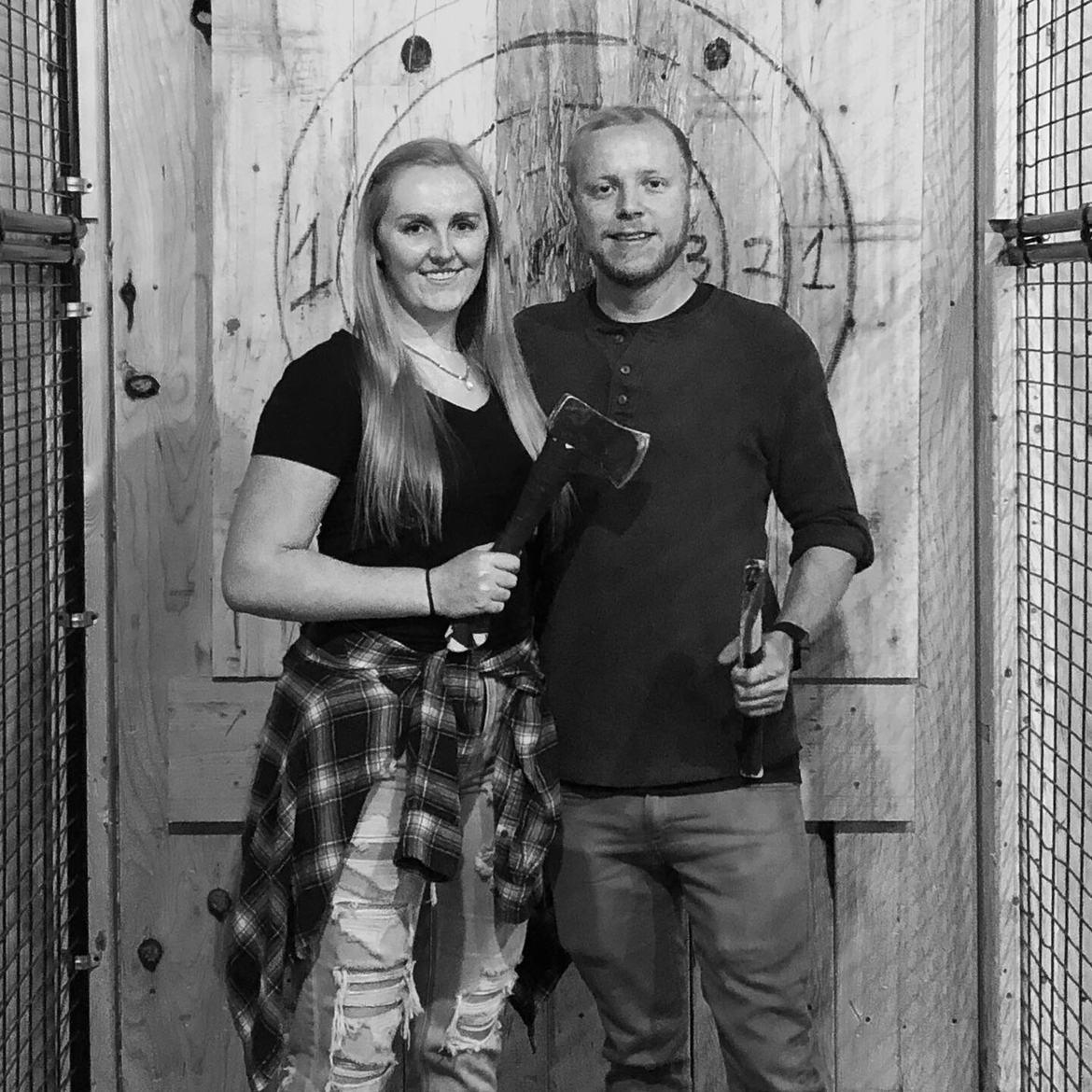 Axe throwing, October 2019