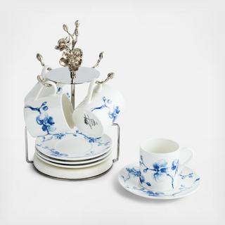 Orchid 9-Piece Demitasse Cup & Saucer Set