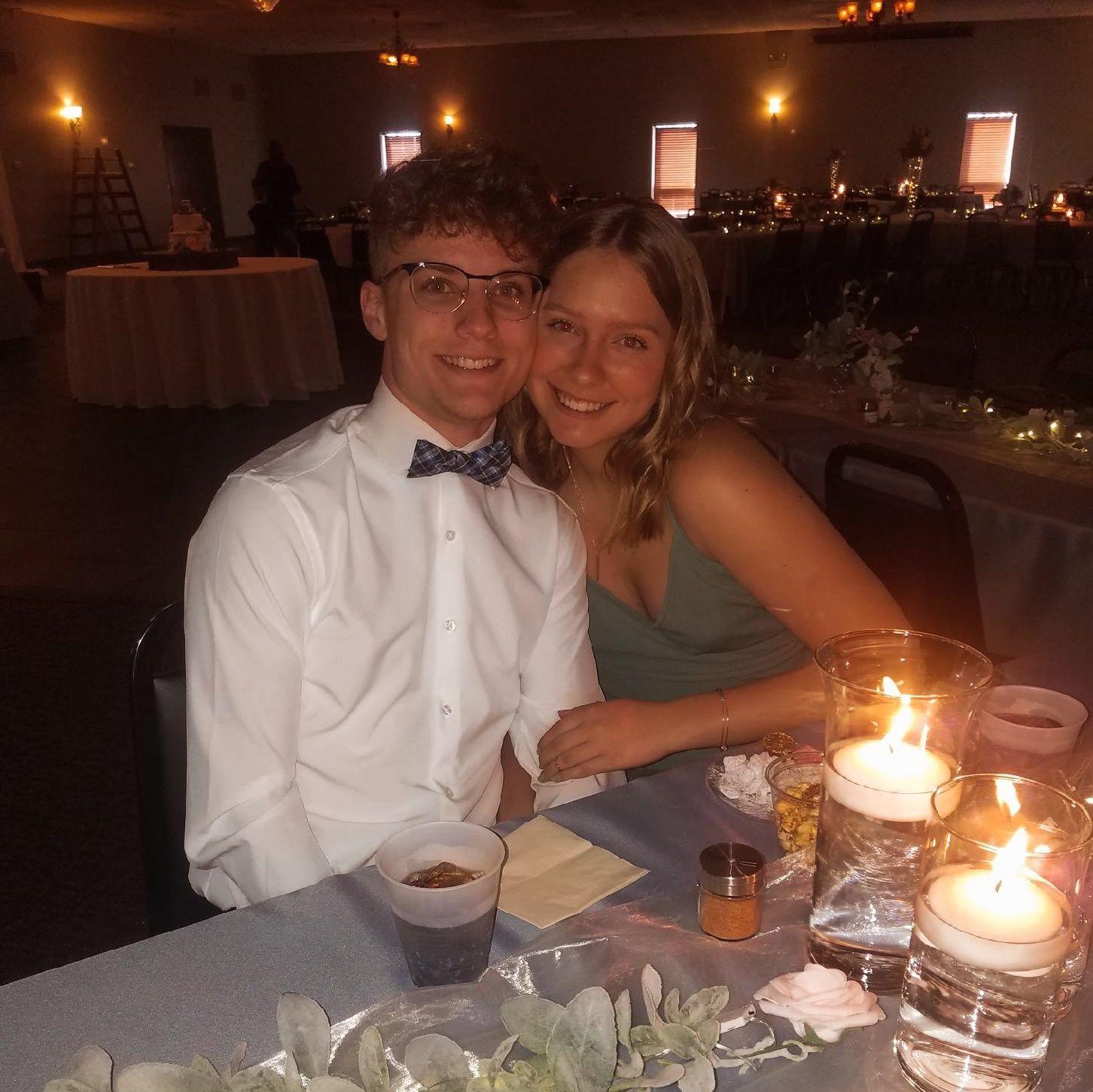 The second time we ever met in person. Robert was Mackenzie's date to her cousin's wedding. On top of that, this was the first time Gray met the Koester side of the family!
