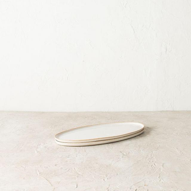 Oval Serving Tray, Stoneware