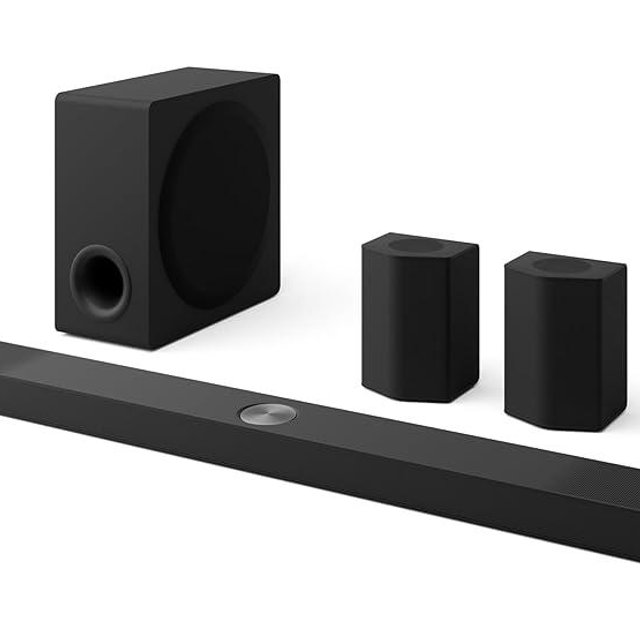 LG S95TR, 9.1.5 ch. Dolby Atmos Soundbar with Wireless Subwoofer and Rear Speaker Included, TV Synergy, Wow Orchestra, Wireless Connection to TV, Wow Interface (2024 New Model)