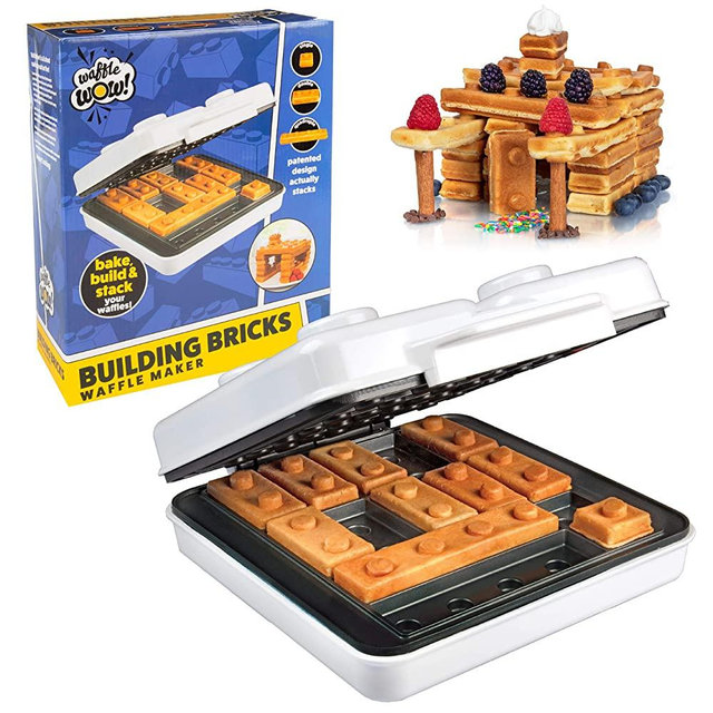 CucinaPro Building Brick Electric Waffle Maker- Cooks Fun, Buildable Waffles in Minutes - Revolutionize Breakfast - As seen on Kickstarter