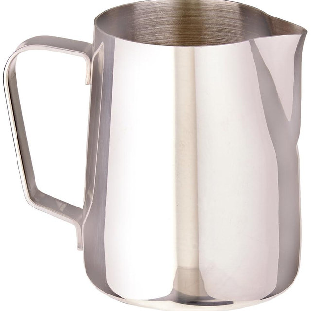 Rattleware 12 oz Macchiato Milk Frothing Pitcher - Stainless Steel, Perfect for Latte Art Enthusiasts, Ideal for Home and Commercial Use