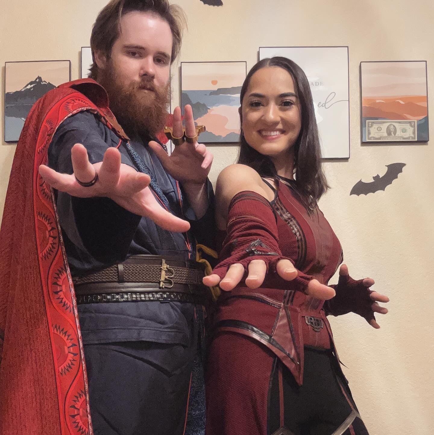 Halloween as Dr. Strange & Scarlet Witch