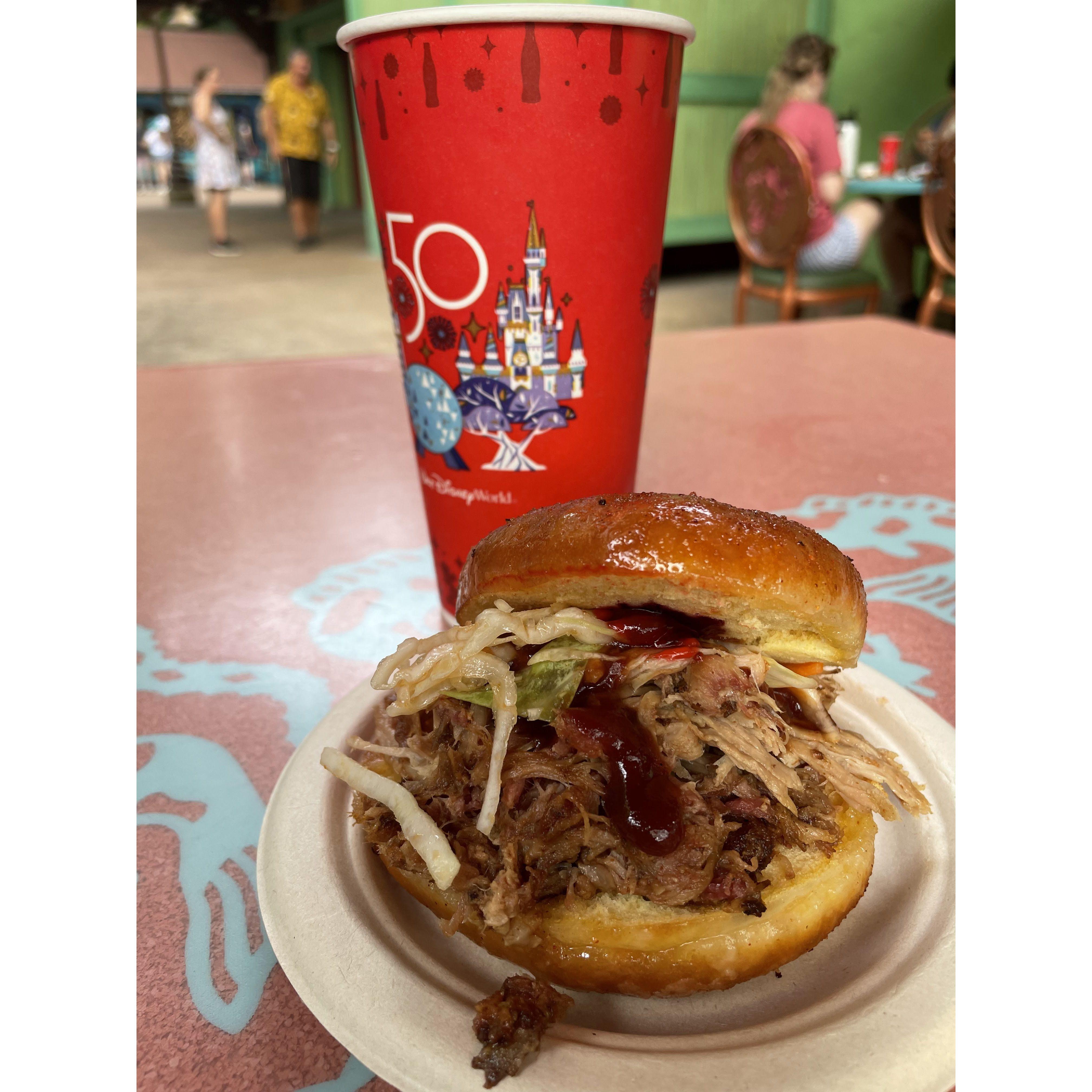 Our first meal at Disney