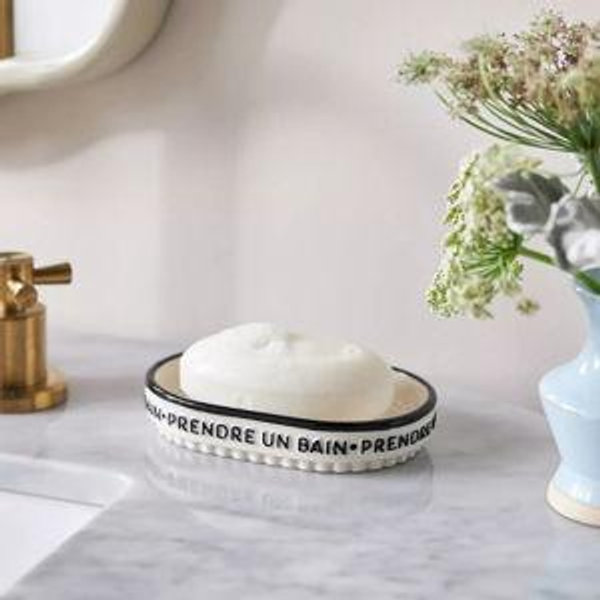 Claudette Glazed Ceramic Soap Dish