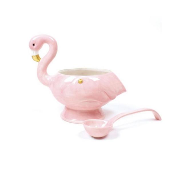 Flamingo Punch Bowl & Ladle Set