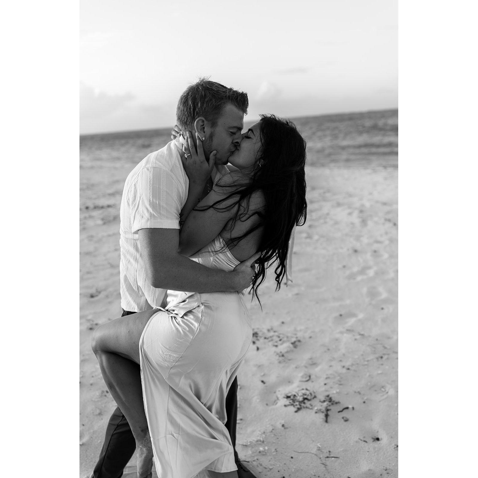 Engagement photos taken in Turks and Caicos