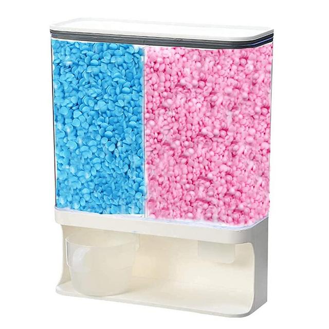Wall Mounted Dispenser for Laundry Scent Beads, Detergent Powder, Sea Salt, Free Controlled Outputing Container & Storage Organizer - 3000ML