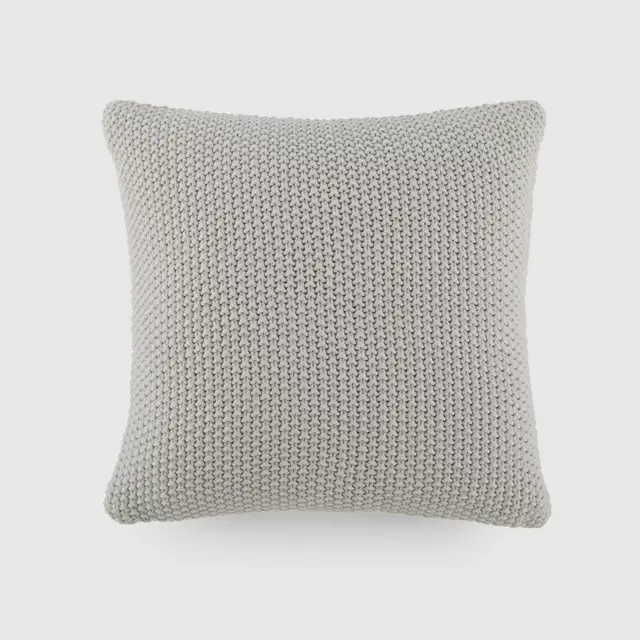 Stitch Knit Throw Pillow Cover And Pillow Insert - Becky Cameron, Light Gray, One Size