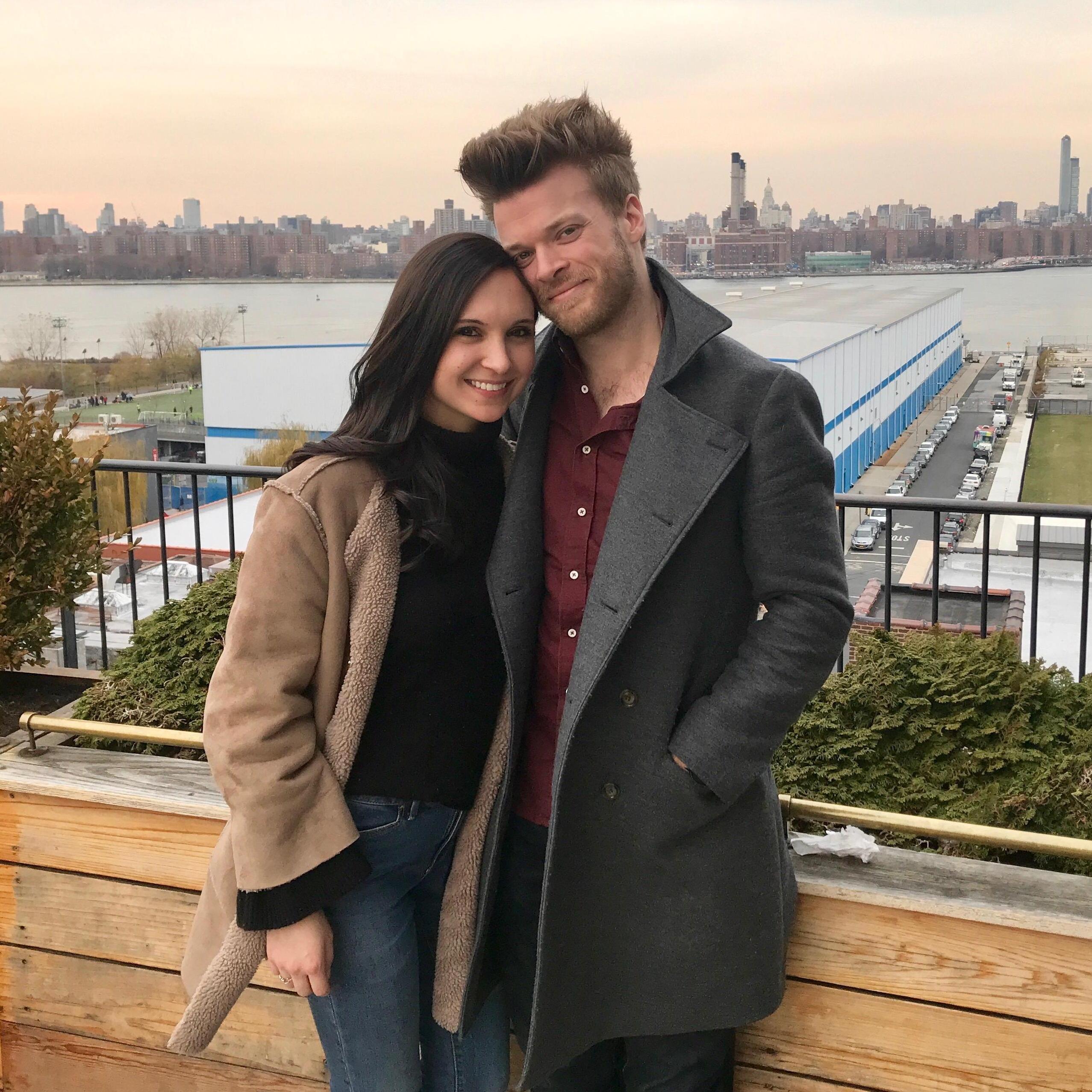 Taking in the skyline views from the Wythe Hotel in Brooklyn!