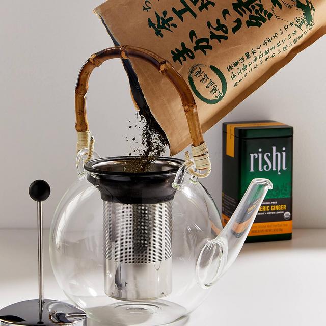 BODUM Glass And Bamboo Tea Pot