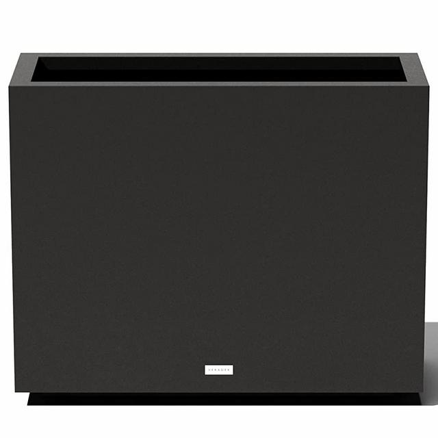 Veradek Metallic Series Galvanized Steel Short Indoor/Outdoor Span Planter (24" H x 12" W x 30" L, Black)