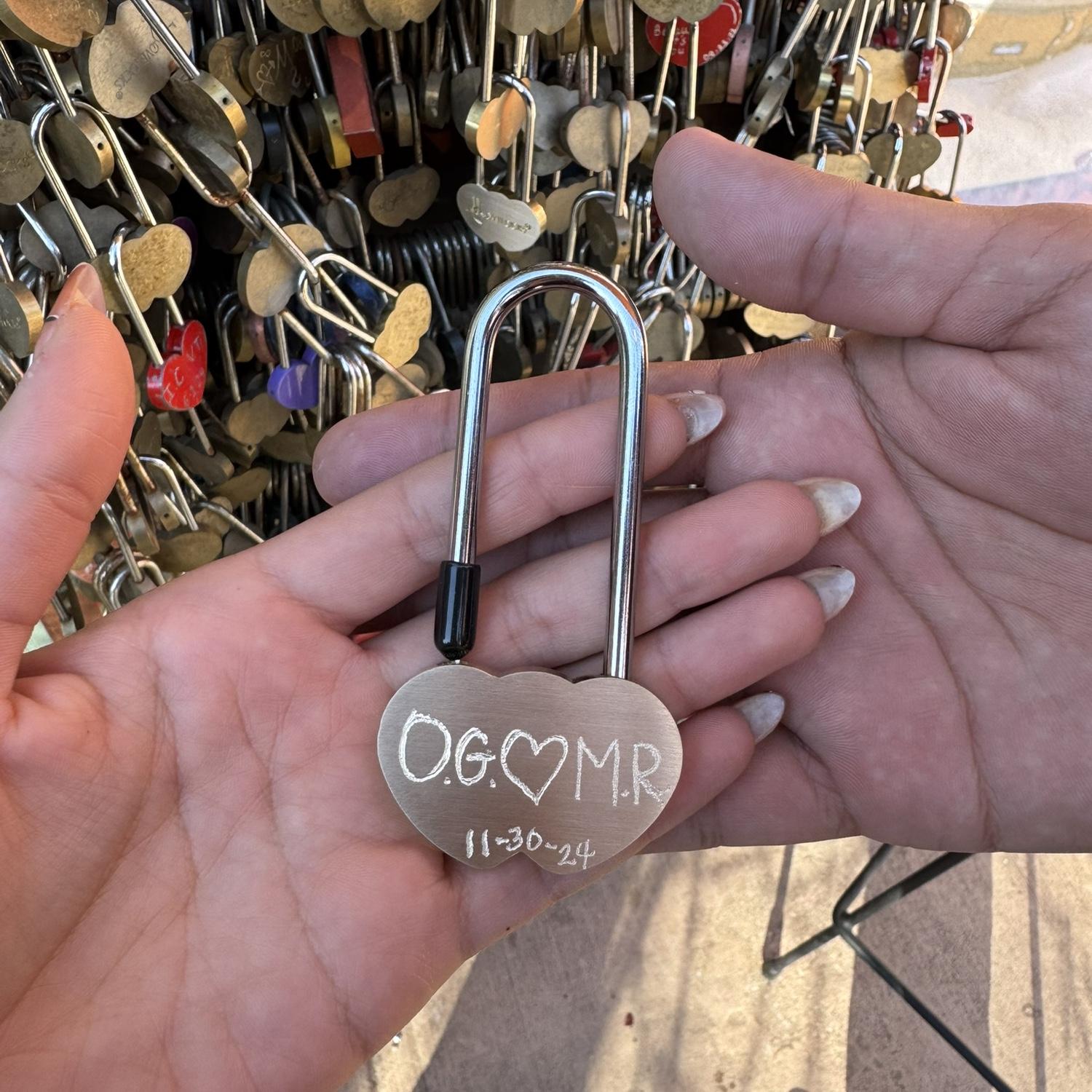 We engraved a lock and left it in Ruidoso. Hopefully we get to go back soon to look for it as husband & wife!