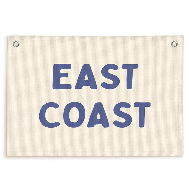 Lacama Coastal Nursery Room Decor,Vintage East Coast wall art Banner, Coastal Cowgirl Wall Art Blue Aesthetic Trendy Wall Art Dorm Decor For College Girls Canvas Banner 30x21 Inch