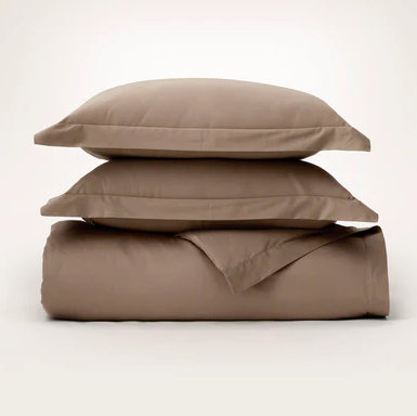 Signature Hemmed Duvet Set - Walnut - Full/Queen