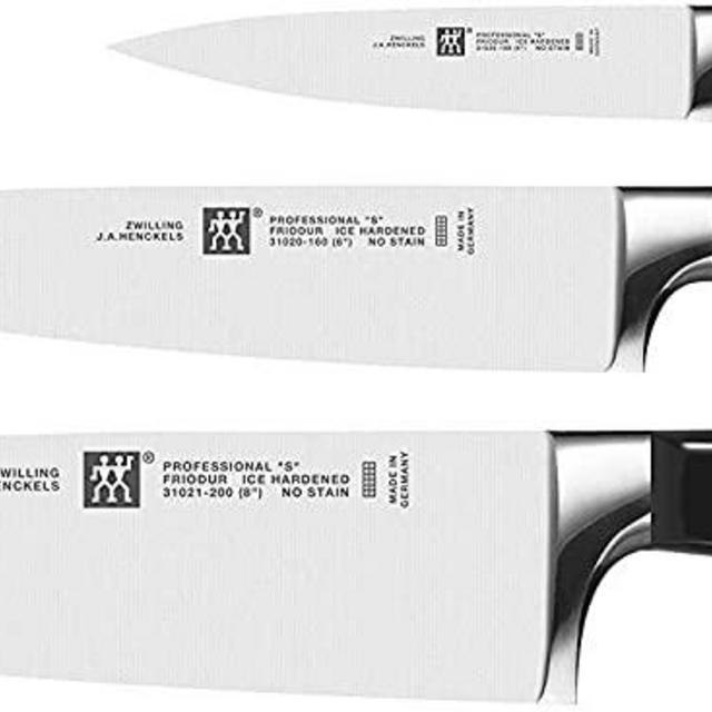 Professional S Zwilling J.A Henckels 3 Piece Knives Set, Black/Stainless Steel (35602-000-0)