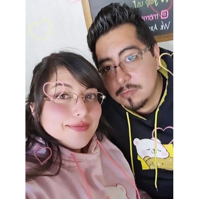 Us visiting the snow and just being cute while wearing matching hoodies.