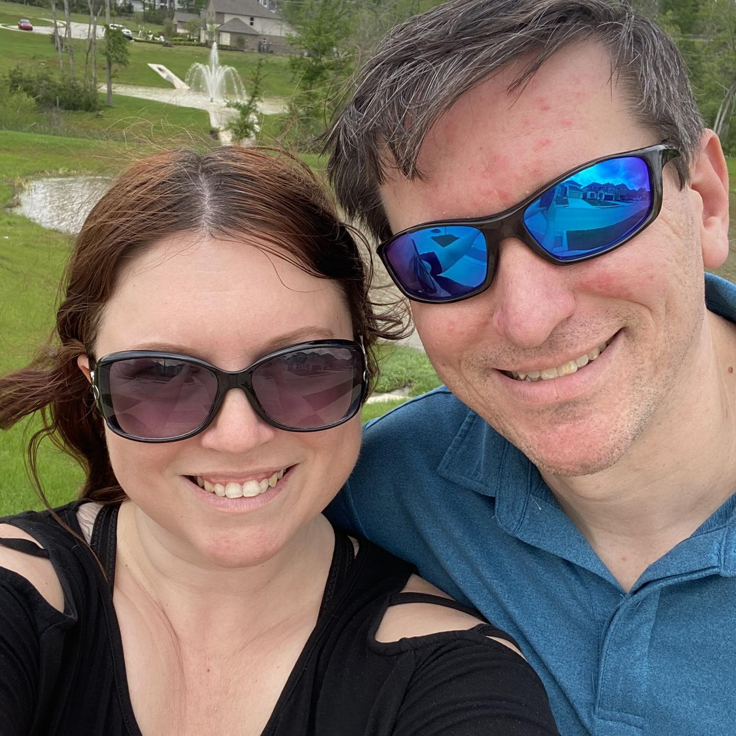Enjoying our neighborhood after the move in.