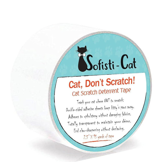 Sofisti-Cat Training Tape, Cat Tape for Furniture, Scratch Deterrent Keep Cats from Scratching Furniture with Our Double -Sided Repellent, 2.5" x 15' Roll