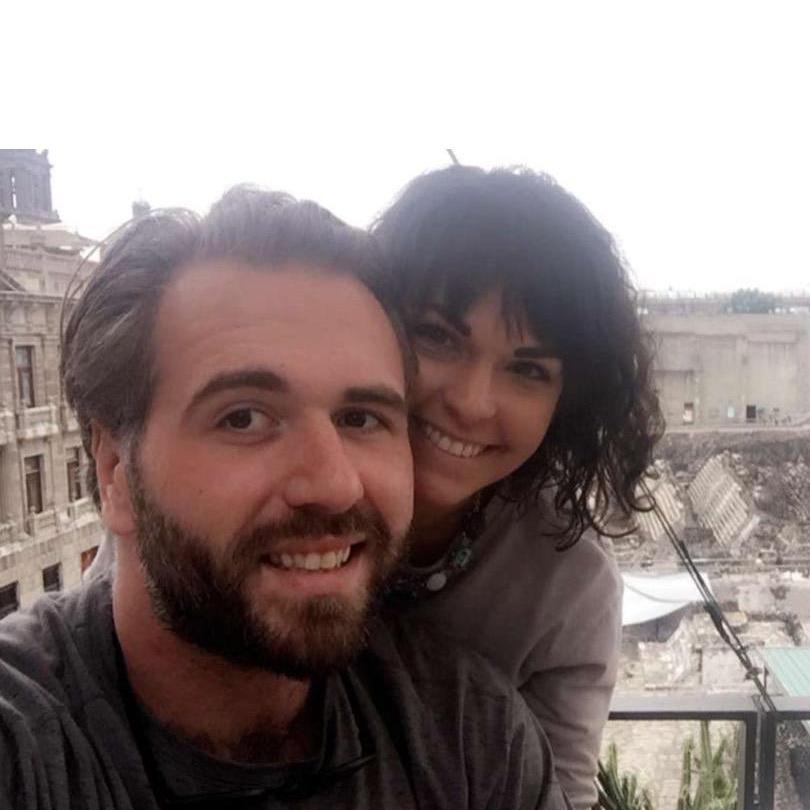 Seaver and Ashley on their first trip as a couple in Mexico, City.