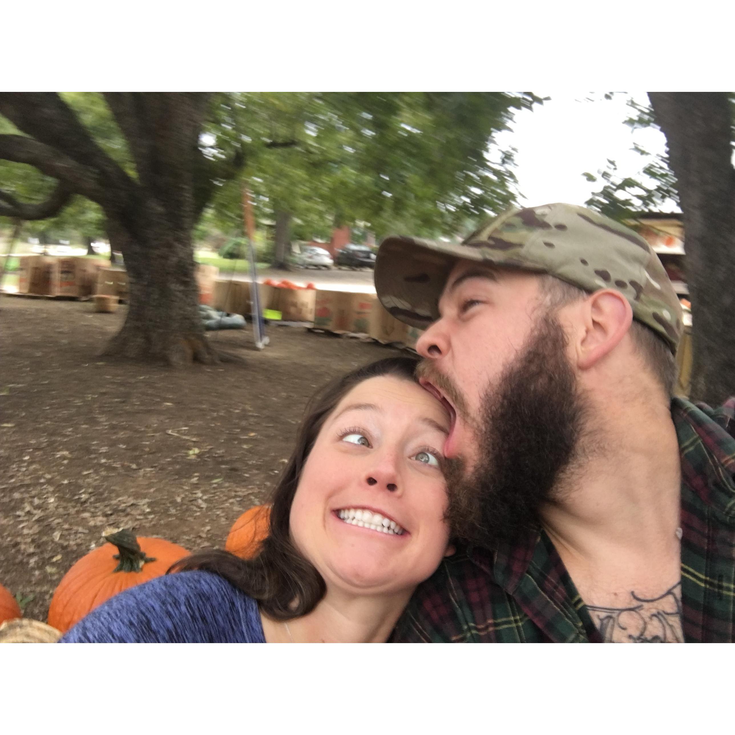 Pumpkin picking makes you a bit crazy sometimes.