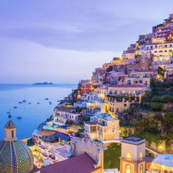 Catamaran along the coast of Amalfi, Italy