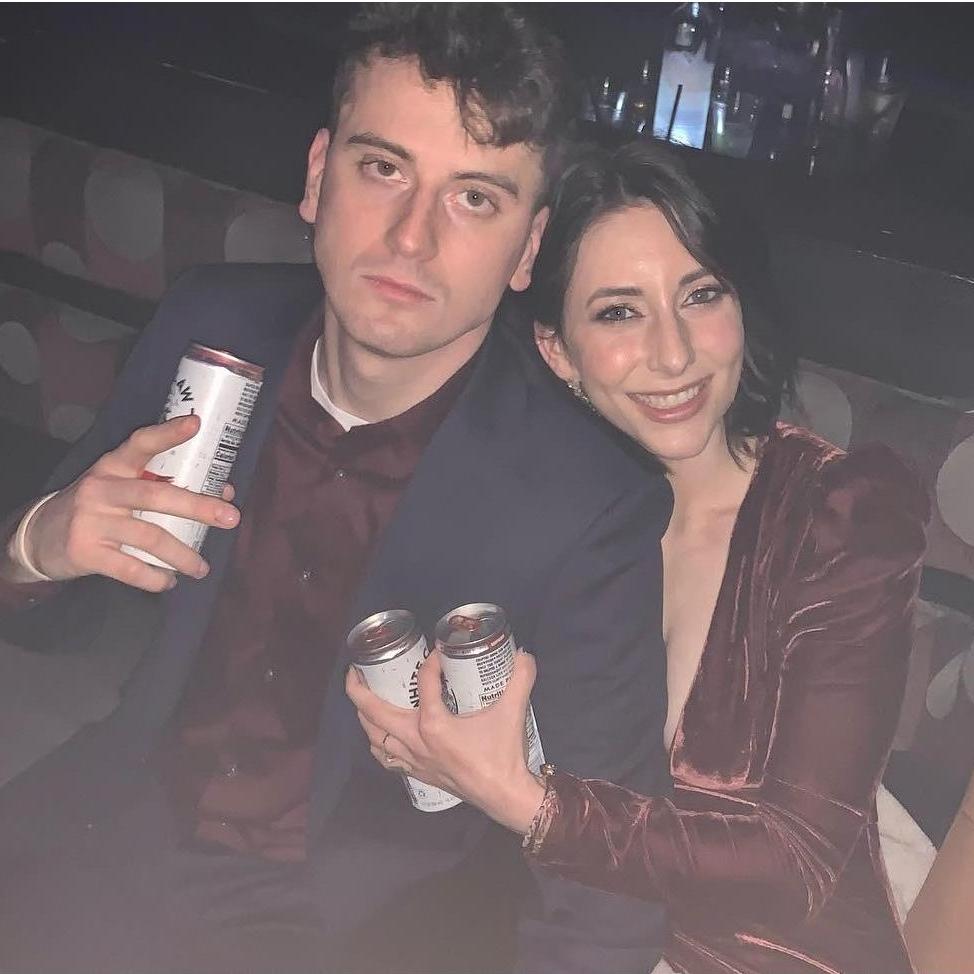 Night of the proposal, out at the bars to celebrate.