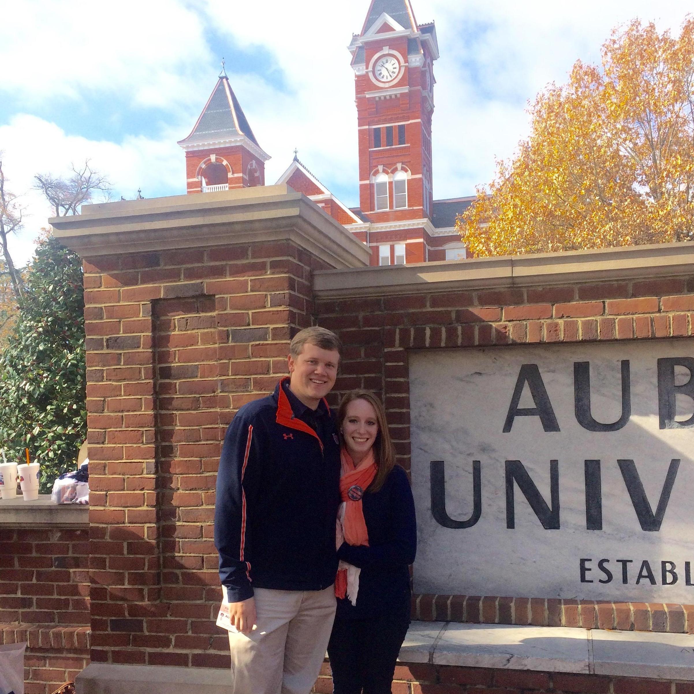 My first trip to Auburn, the weekend we OFFICIALLY started dating!! *shout out to Sarah Michaels!!