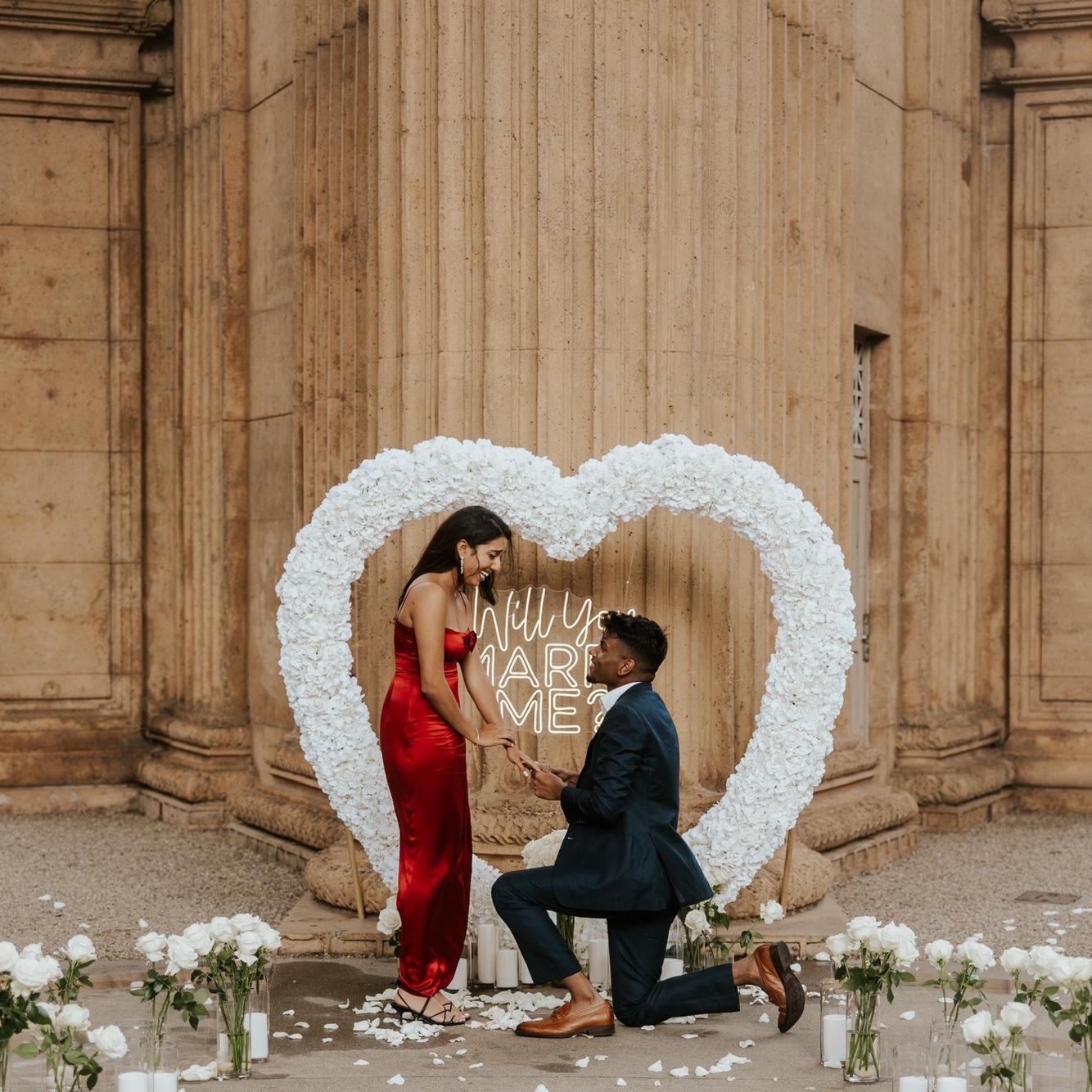 When he popped the question