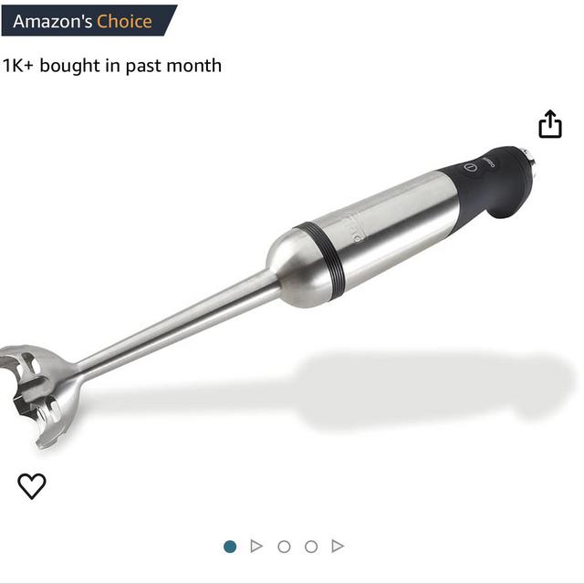All-Clad Electrics Stainless Steel Immersion Blender 2 Piece Turbo Function 600 Watts Detachable, Variable Speed Control, Hand Blander, 9-1/4-inch