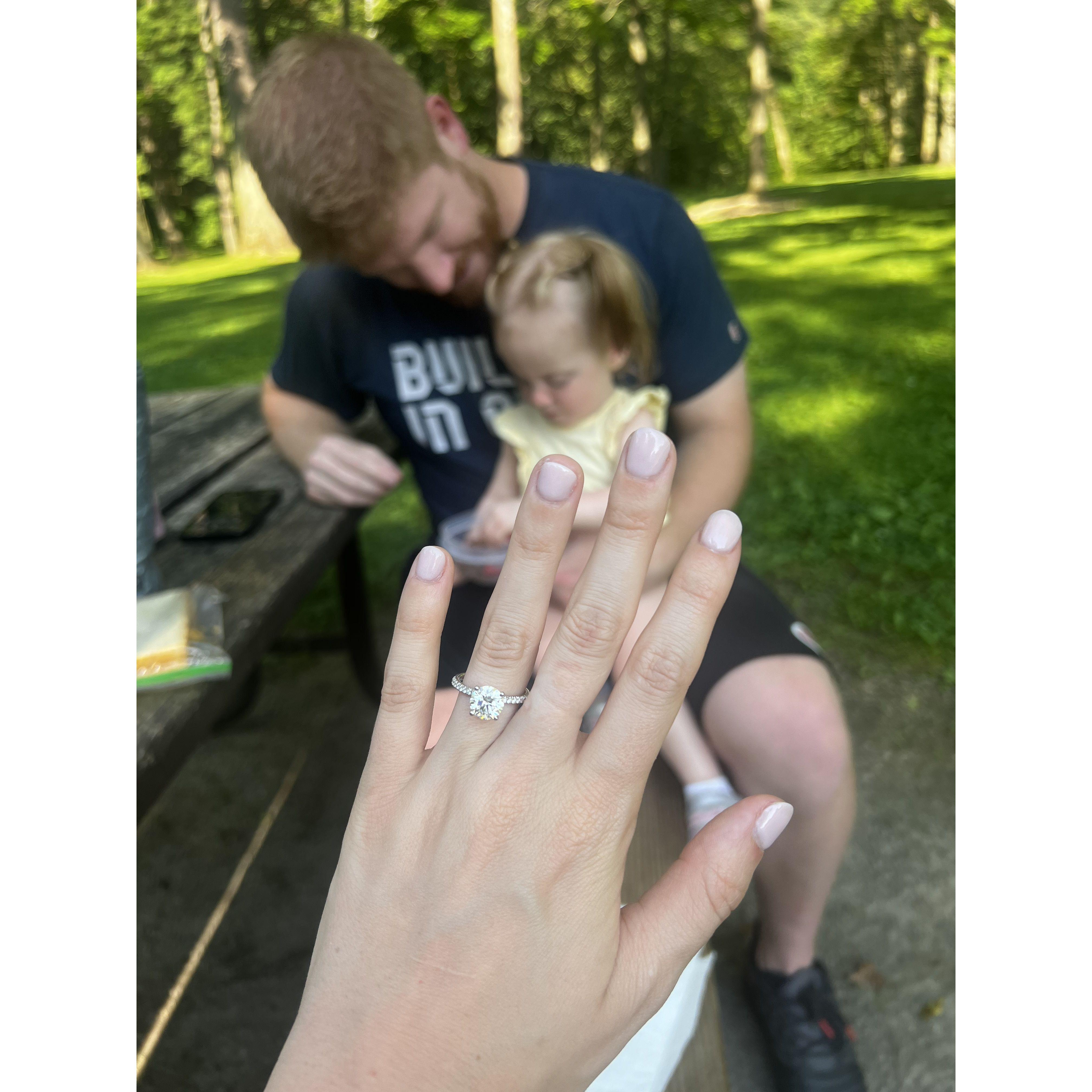He proposed at one of our favorite parks- Rocky River Reservation.