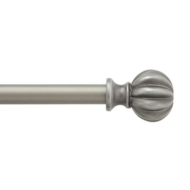 Kenney - 71631 Rachel Standard Decorative Window Curtain Rod, 28 to 48-Inch, Italian Pewter