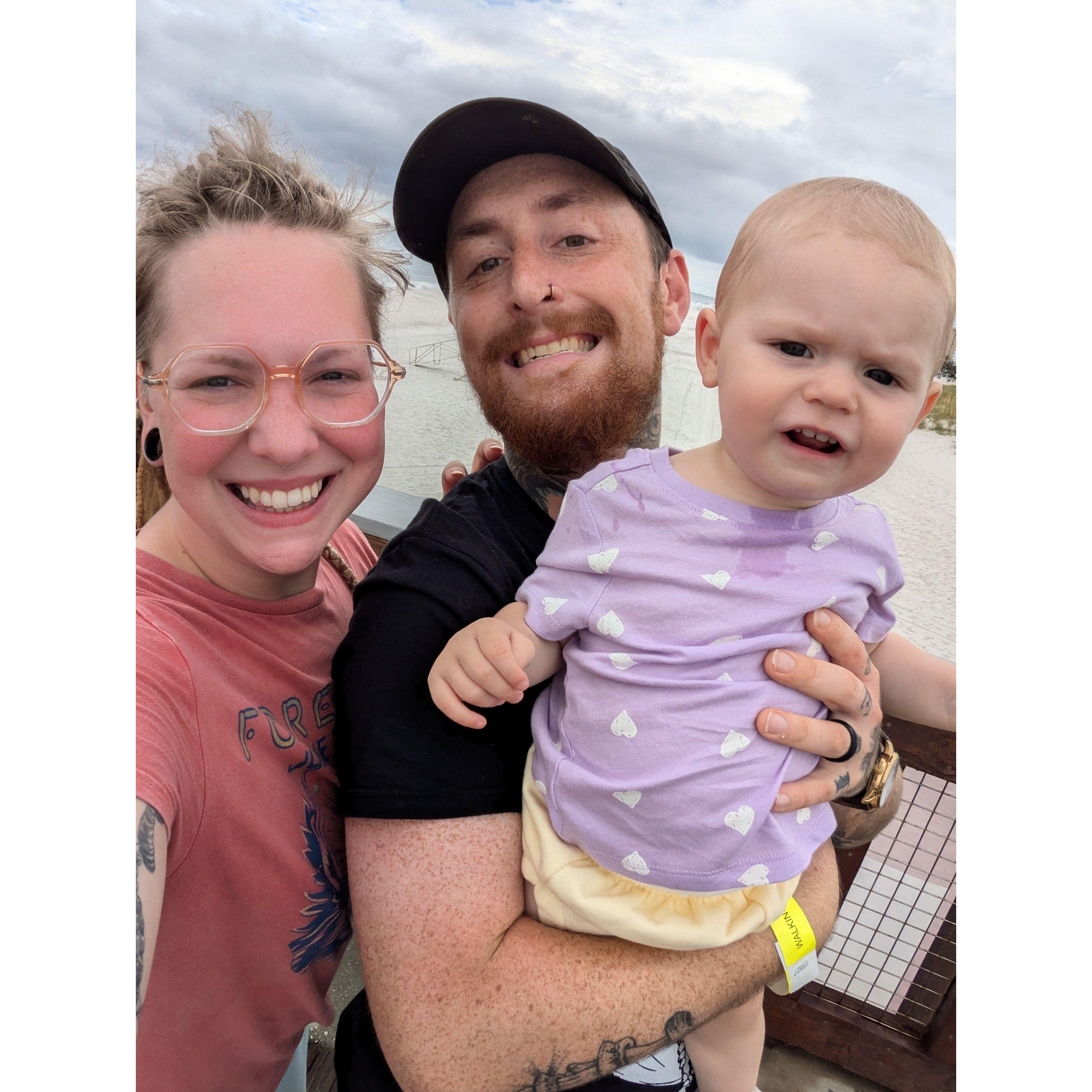 Walking the boardwalk in Pensacola!