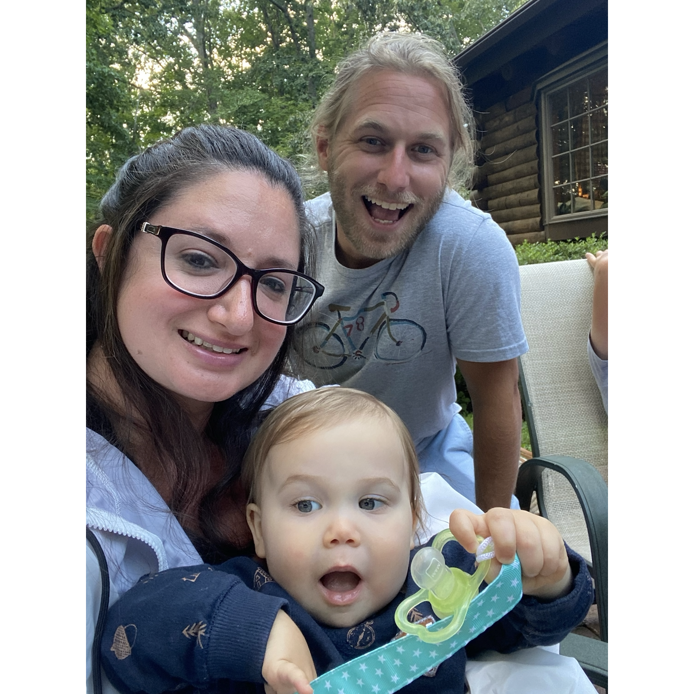 Stevie loves Auntie Summer at Pops Cabin