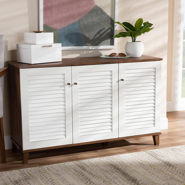 Baxton Studio, Coolidge Contemporary 8-Shelf Shoe Cabinet | Zola