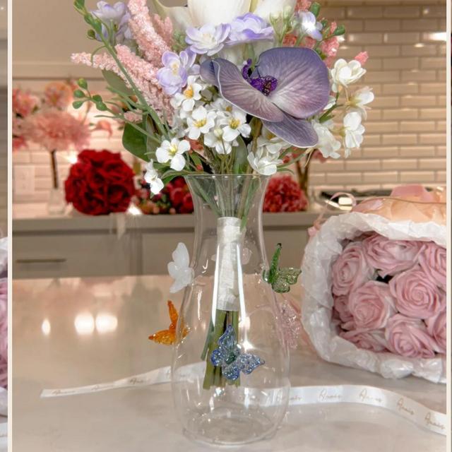 Butterfly Whispers Glass Vase