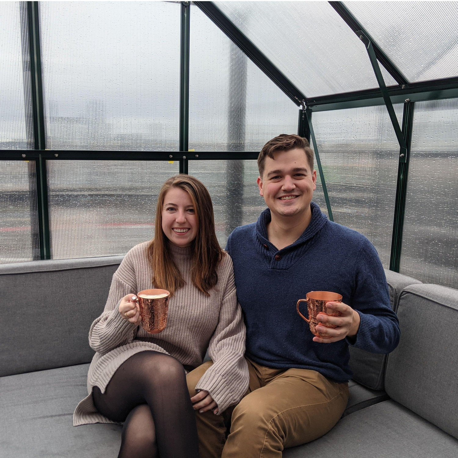 Private rooftop greenhouse brunch