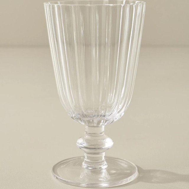 Scalloped Rim Glass Tumbler - Large