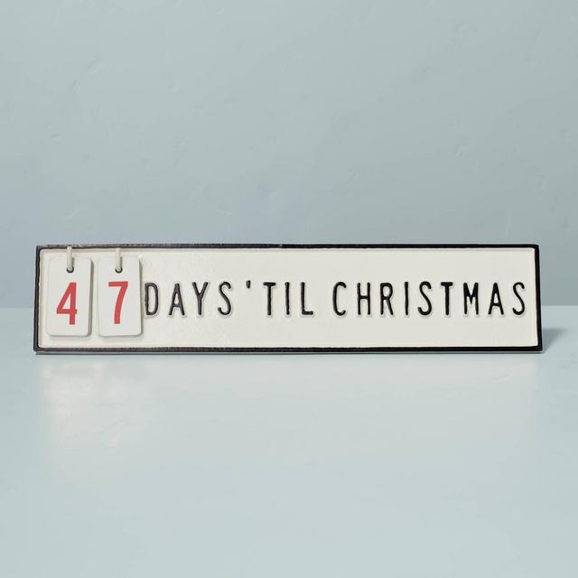 Christmas Countdown Seasonal Sign Black/Cream - Hearth & Hand™ with Magnolia