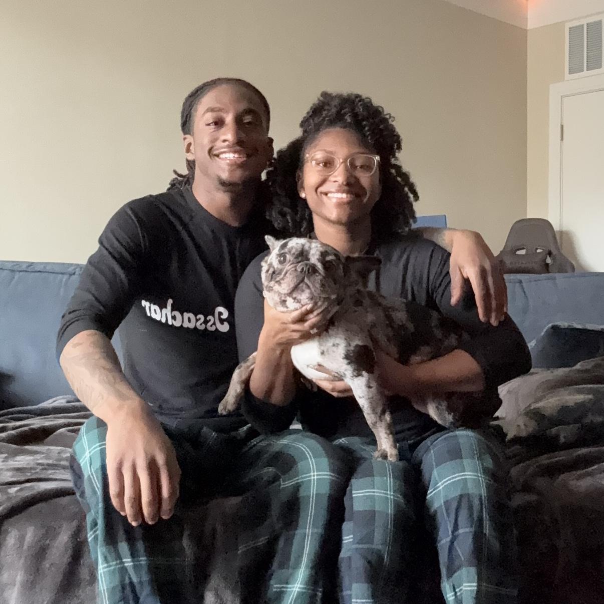 First apartment and pup together