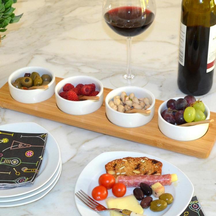 Picnic at Ascot, Four Bowl In Line Serving Platter | Zola