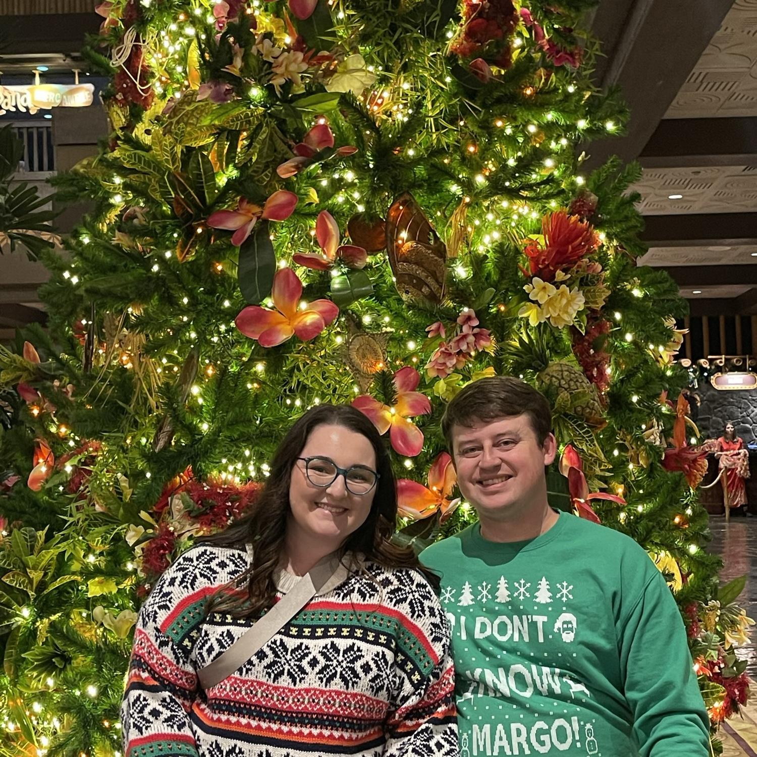 Our first Christmas photo together.