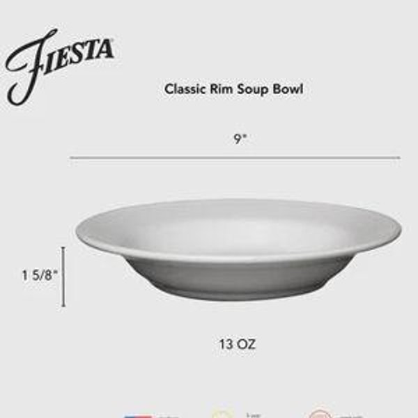 Classic Rim 9 Inch Soup Bowl 13 OZ