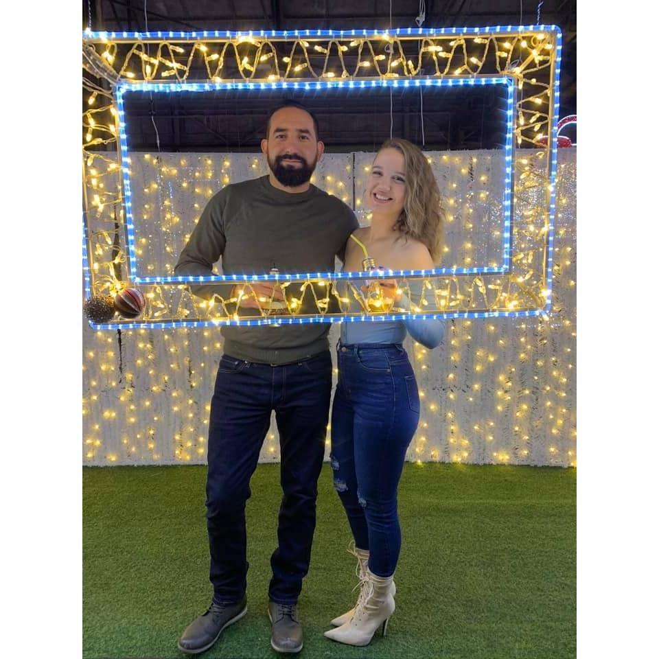 Lumaze 2019 | That super overrated indoor light show that was kind of a bust, but at least we got one of our favorite photos together from it.