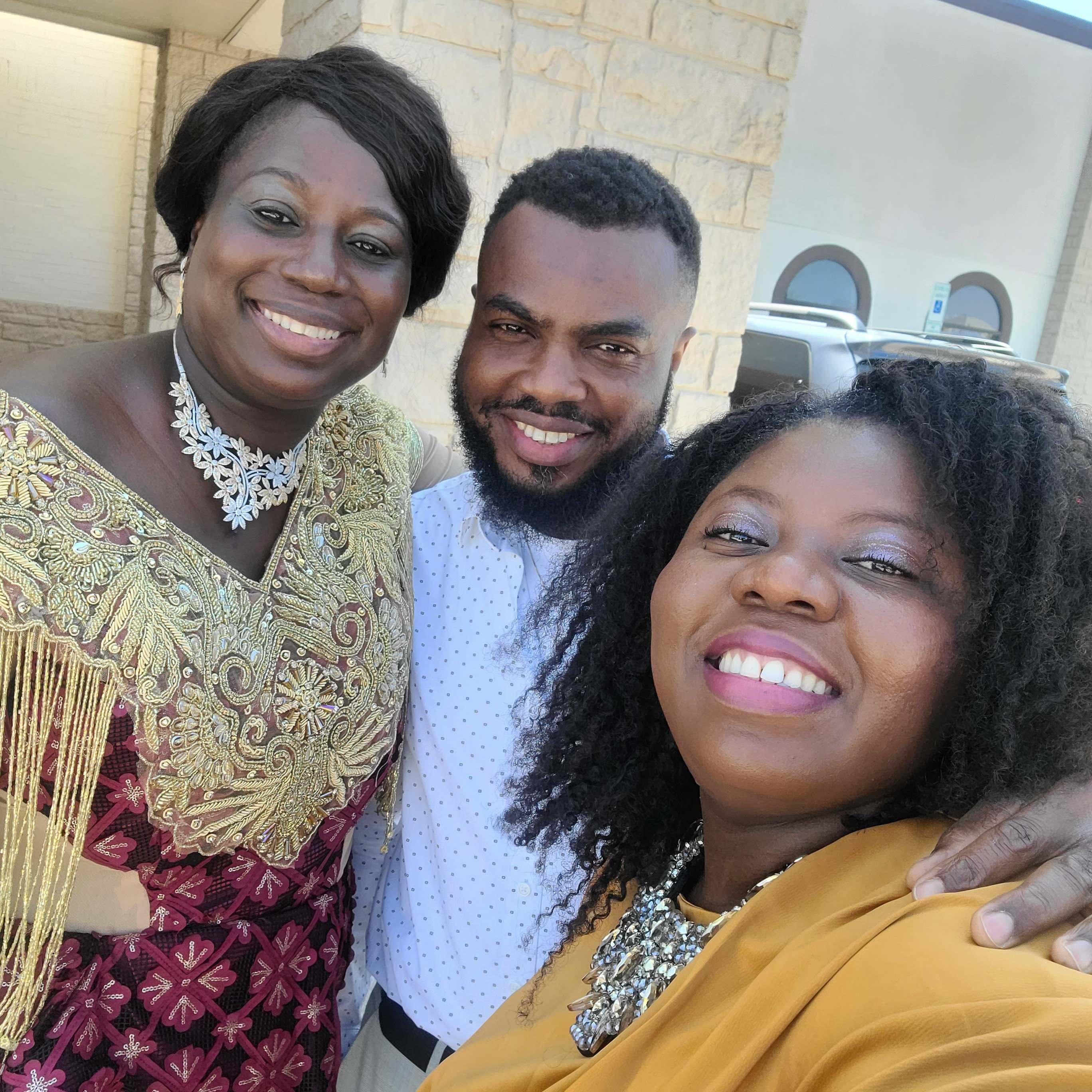 Hanging out with Pastor Mrs. Maureen Omoaghe , who has has been a huge support since the start of our relationship.