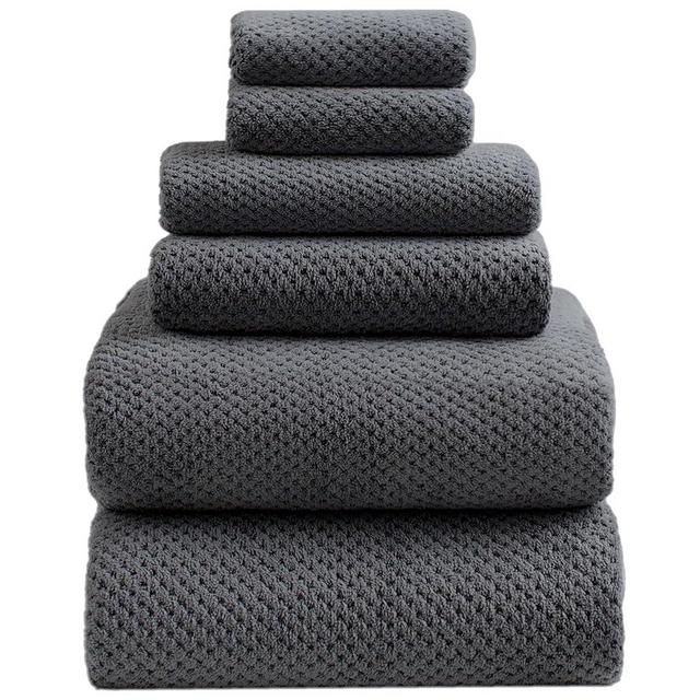HVMS Oversized Bath Towels Extra Large 40x80 Inches Bath Sheets for Adults Super Soft Quick Dry Highly Absobent Microfiber Shower Towels (6 Piece,Charcoal)…
