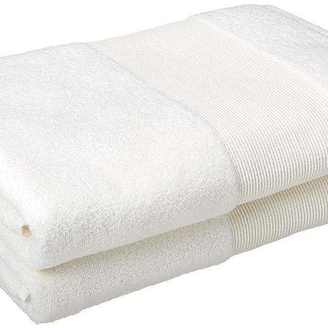 Modern Threads - Air Cloud 2-Pack 100% Zero-Twist Cotton Bath Sheet Set - Super Absorbent & Quick Dry - 500 GSM - Soft & Plush, White