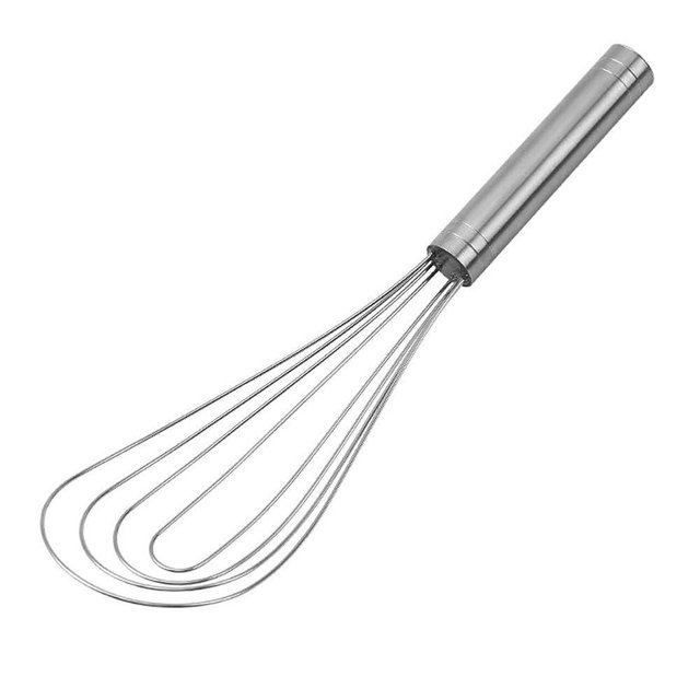 1pcs Flat Whisk Egg Beater, 10" Stainless Steel Hand-held Egg Mixer, Multifunctional Manual Shovel Whisks for Cooking, Creative Home Kitchen Gadgets Cakes Cookies Tool Baking Tools
