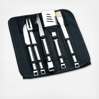 Cubo 6-Piece BBQ Tool Set with Travel Wrap